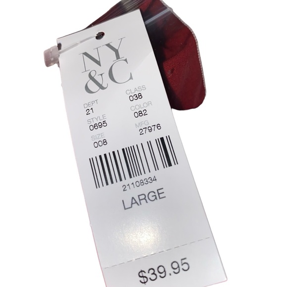 Women’s sz Large red handkerchief hem tank by New York & Co nwt’s - Picture 8 of 8